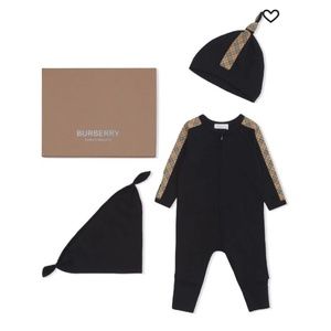 Burberry Boy's Claude 3-piece Coverall Gift Set 9 Month NIB Baby